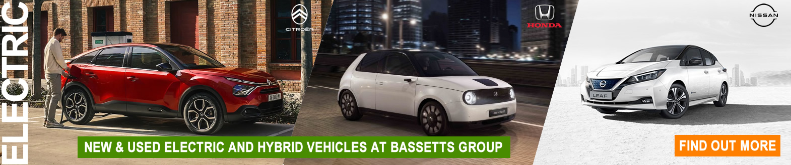Electric vehicles at Bassetts Motor Group